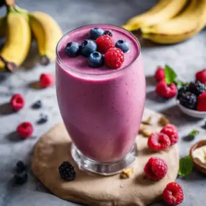 easy banana berry smoothie recipe