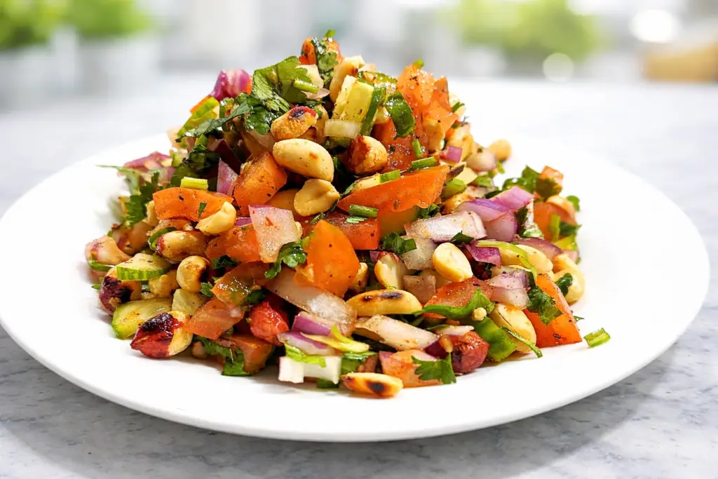 healthy peanut chaat vegetarian recipes high protein snack