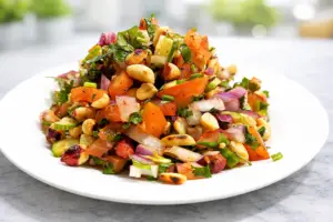 healthy peanut chaat vegetarian recipes high protein snack