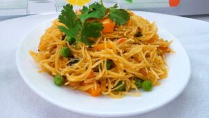 Vegetable vermicelli recipe with mixed vegetables – easy Indian breakfast dish